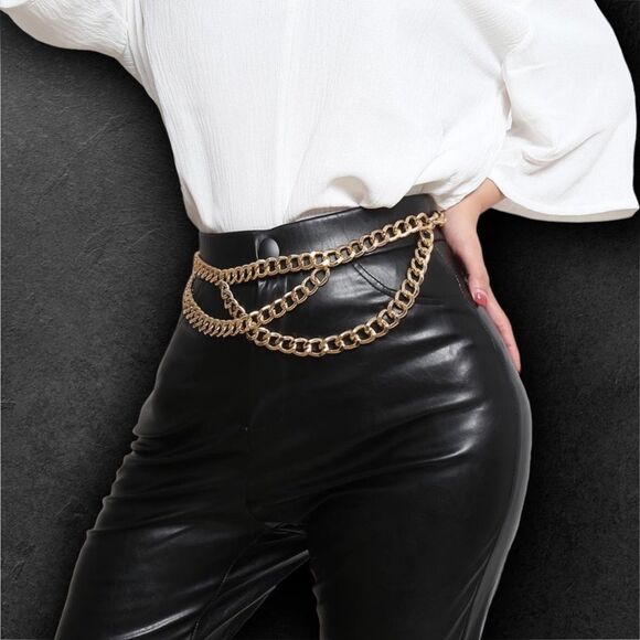 COPY - Revolve Gold Osiris Layered Styling Belt - Picture 2 of 2